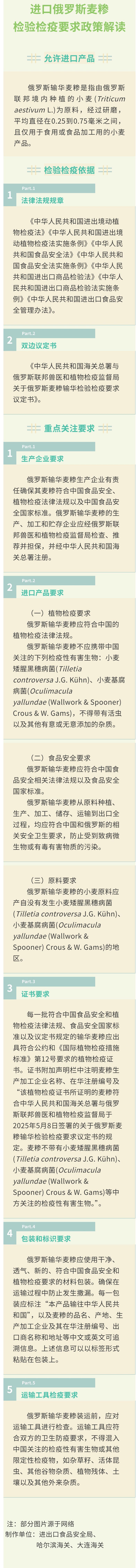 进口俄罗斯麦糁检验检疫要求政策解读